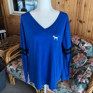 PINK Victoria Secret Sequined Long Sleeve Tee